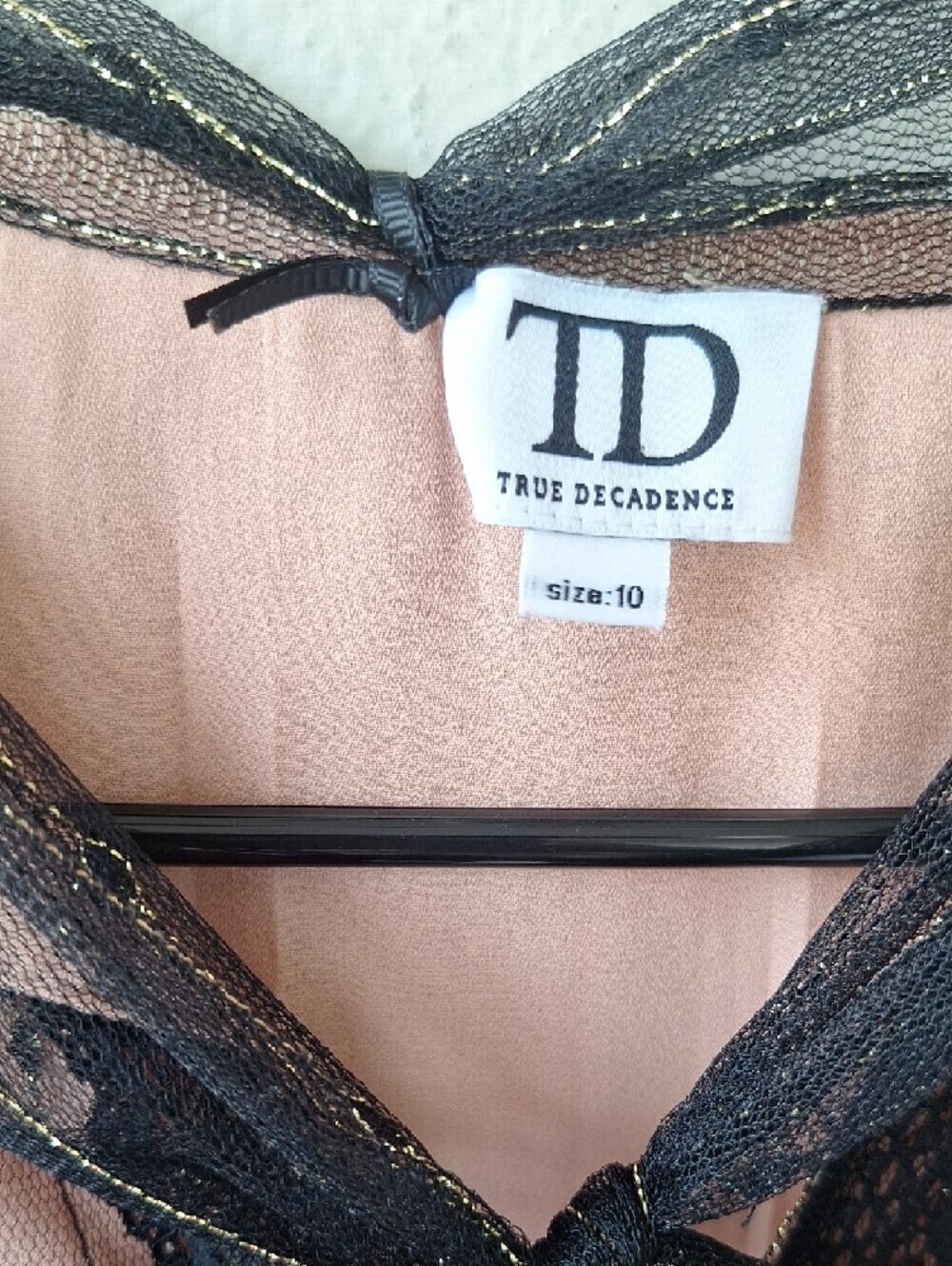 True Decadense Arleth Black Nude Tulle Women's Midi Size 10 NWT - Picture 7 of 10